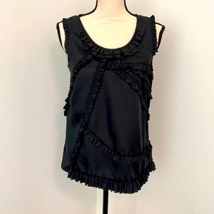 Vintage J Crew Silk blouse black size 4